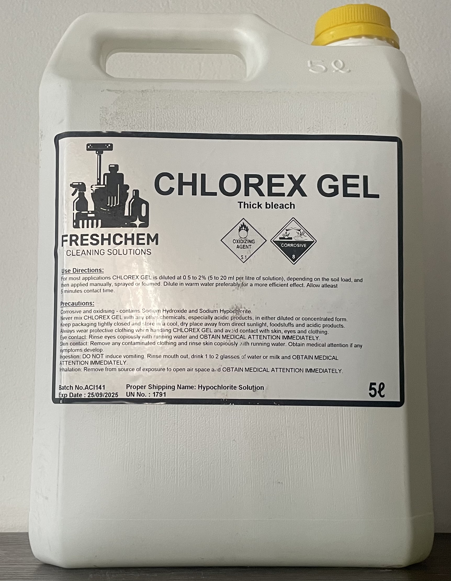 CHLOREX GEL 5L THICK BLEACH
